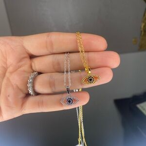 evil eye necklace .925